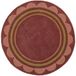 Flair Rugs laagpolig ronde wollen vloerkleed 120x120 cm - paars