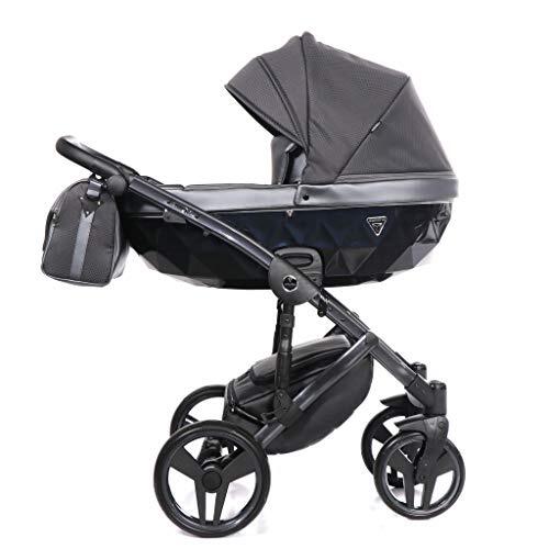 Lux4Kids Junama kinderwagen combinatie kinderwagen premium buggy babyzitje + accessoires Isofix selecteerbaar Saphire door Ferriley & Fitz Silver 02 3in1 (inclusief autostoeltje)