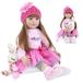 Poupée reborn pour fille - Poupée de 60 cm en silicone souple