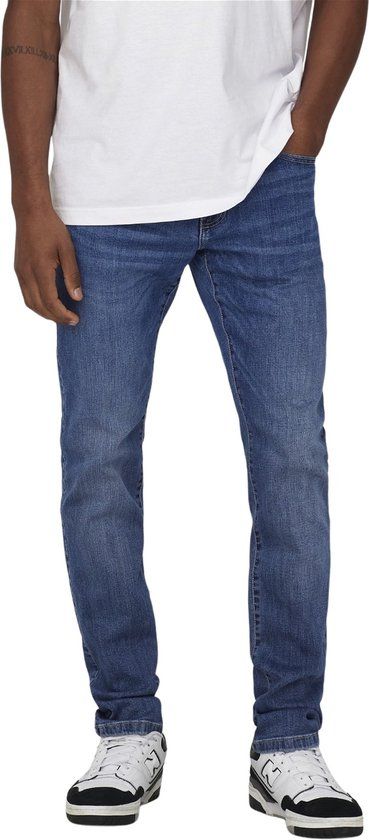 ONLY & SONS ONSWEFT 6755 Regular Fit Jeans - Medium Blue Denim - Men's W33/L32