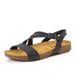 Art 1045 I Breathe, damessandalen, nappa zwart, maat 40, Nappa, zwart, 40 EU