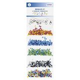 GLOREX 6 1630 301 - Jeu de perles avec cordons et fermoirs, adapté pour la création de bijoux, bracelets, colliers, accessoires et décorations