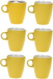 Cosy & Trendy Vicky Beker - 19 cl - Ø 7 cm x 8.5 cm - Geel - Set-6