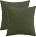vidaXL Kussensloop - 2 stuks - HEERLEN - Groen - 35 x 35 cm - corduroy