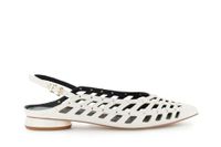 CAFèNOIR Escarpins en cuir nappa perforé avec bride, ornés de clous et de lacets, pour femmes, couleur