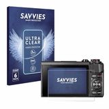 Savvies Screenprotector voor Canon PowerShot G7 X Mark II - Folie Beschermfolie transparant 6 Stuks