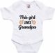 Bellatio Decorations Shoppartners Bv This girl loves grandpa tekst baby rompertje wit meisjes - Cadeau opa - Babykleding 68