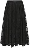 Fransa Rok 20617281 - 194008 Zwart Katoen Kant Lang Casual Vrouwen XL