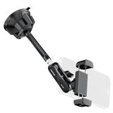 NEEWER Telefoonhouder voor je auto, 360° draaibare vacuümzuignap, metalen mobiele telefoonhouder, verlengde magische arm, compatibel met iPhone Samsung voor voorruit dakraam, navigatie video-opname