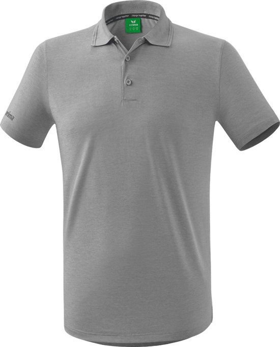 ERIMA Functionele Polo Grey Melange Maat XL - Heren - Fitness & Training - Korte mouw - Polyester