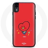 Maniacase Etui voor iPhone XS Max BTS Bangtan Boys BT21 TATA V Rode Achtergrond