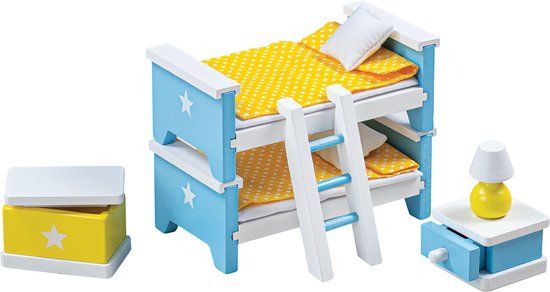 Tidlo Houten poppenhuis kinder slaapkamer meubeltjes - 5012824002233