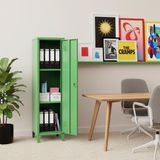 en.casa Lockerkast Kurikka metaal 137x38x38 cm appelgroen