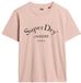 Superdry Brand Mark T-shirt met relaxte pasvorm voor dames in vintage blush