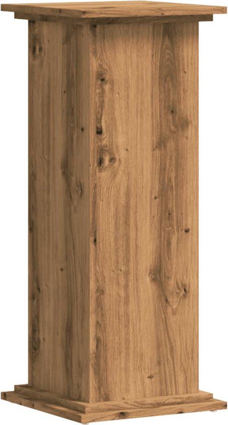 vidaXL Plantenstandaard - 33x33x80 cm - Hout - Eikenkleur