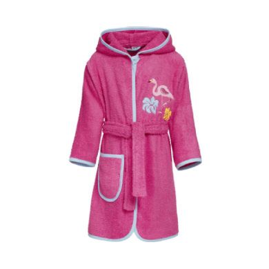 Playshoes Badstof badjas flamingo roze - 4010952557343