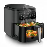 Seeger Airfryer met Stoomfunctie XXL - 7 Liter - SteamFry - Kijkvenster - 8 Programma's - PFAS-vrij - tot 8 Personen