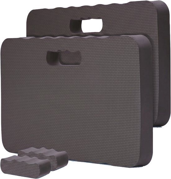 Relaxdays Kniekussen - 2 stuks - 46x4x28 cm - zwart