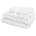 Set van 4 badhanddoeken: 2 washandjes 50 x 90, 2 douchehanddoeken 70 x 140 cm, 450 g/m2, 100% katoen, wit