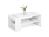 Table basse contemporaine blanche avec étagères 100 x 55cm