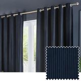 Paoletti Corinthian Velvet Gordijn Paar - Navy - 168x183cm