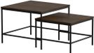 Vicco Ramio Salontafel set – 60 x 60 cm 2 delen Eiken rustiek/zwart