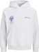 JACK&JONES JJTRADITION SWEAT HOOD JNR Jongens Sweater Katoen/Polyester/Viscose Wit Melange Maat 176