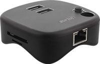 InLine USB-A naar RJ45 + 2x USB-A + (Micro) SD adapter | USB3.0 | CAT6 | 0,15 meter