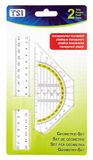TSI Geometrieset (liniaal 17 cm en geodriehoek 16 cm), art. nr. 46303