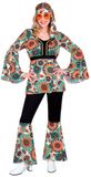 Widmann Kostuum Jaren 60 Hippie Stijl Vrouw Blauw/Oranje M