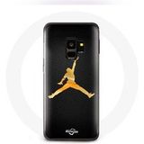 Maniacase Hoesje voor Samsung Galaxy S9 plus Air michael jordan logo geel