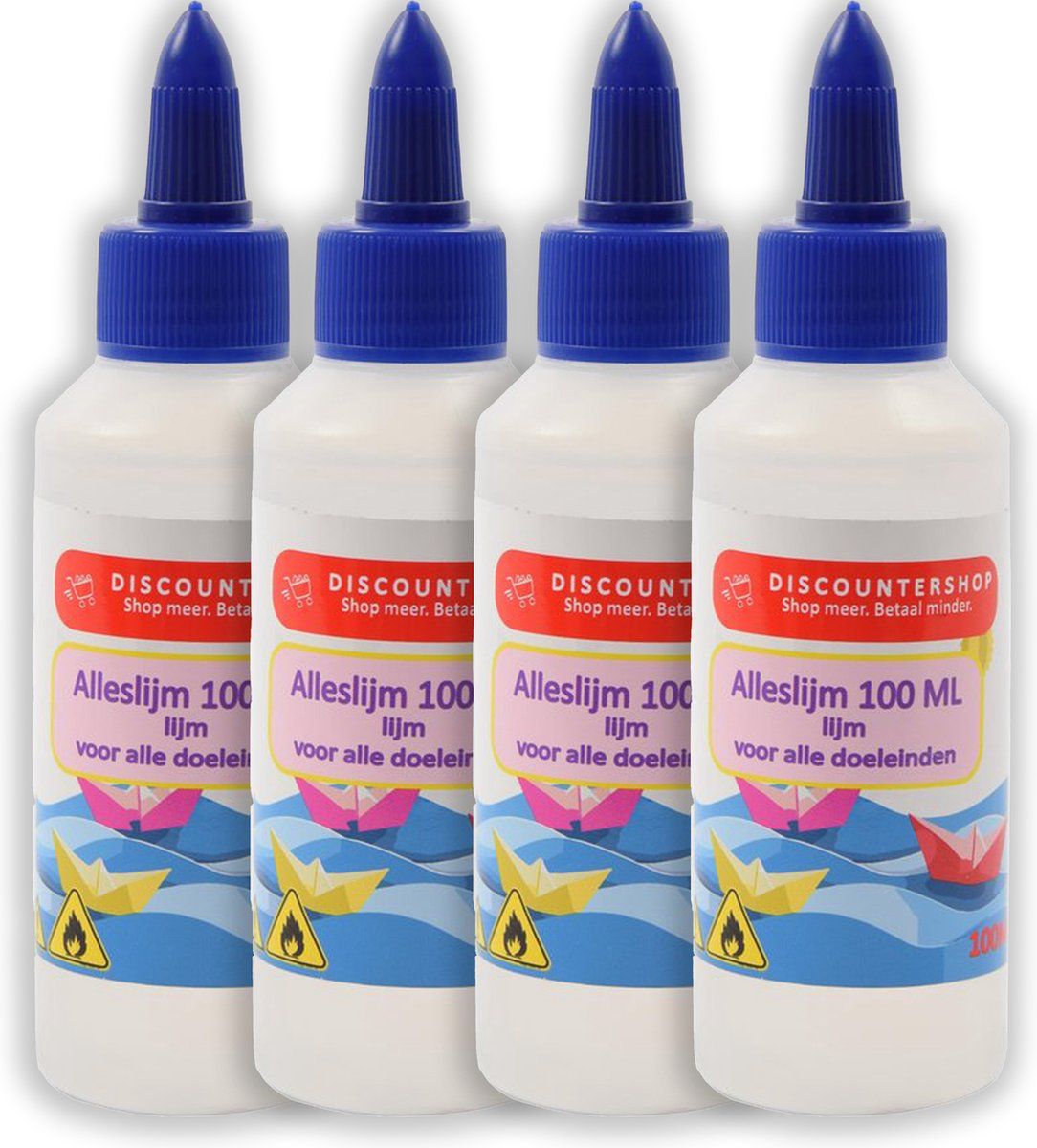 discountershop Hobbylijm universeel Alleslijm 100ML (4 stuks)
