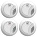StarTech Rookmelder - Foto-elektrische rookmelder - 9V DC - Sirene van 85 dB - Real-time detectie - Zonder batterij - Set van 4 stuks