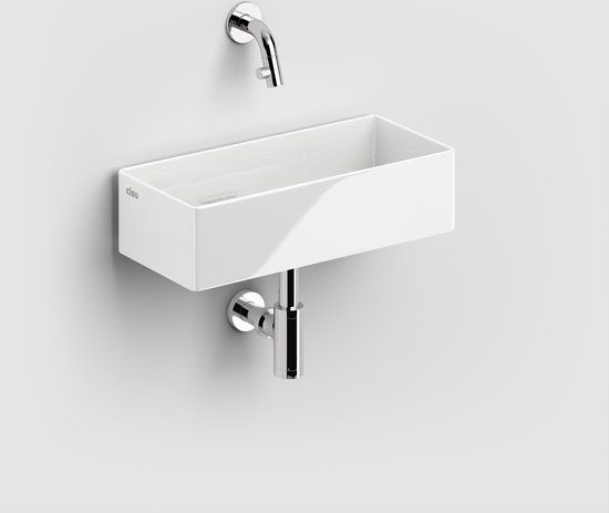 Clou New Flush fontein 38x18cm glanzend wit keramiek