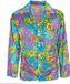Widmann Hippie Kostuum - Power To The Hippie Flower Man - Blauw/Paars - Polyester - M/L