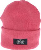 Superdry Cuffed Beanie Pink Acrylic Wo Hats