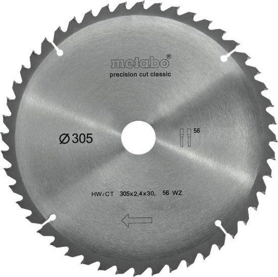Metabo Zaagblad Precision Cut 305x30x2.4mm 56T