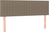vidaXL Hoofdbord van Stof Taupe 144x5x78/88 cm