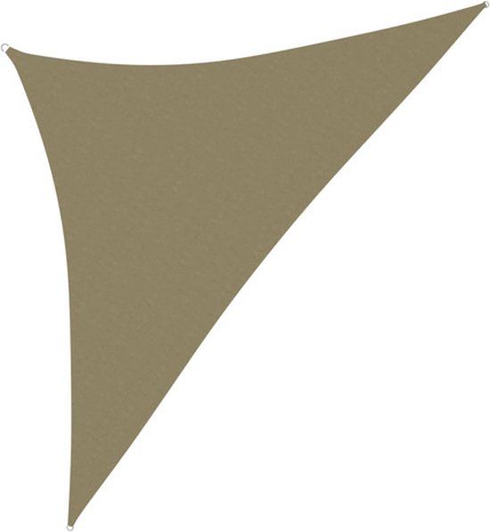 vidaXL Zonnescherm Driehoekig 3,5x3,5x4,9 m Oxford Stof Beige