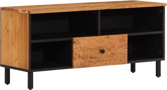 vidaXL Tv-meubel 100x33x46 cm massief acaciahout
