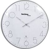 Techno Line WT 8235 chrom-optik Wandklok Zendergestuurd 350 mm x 25 mm Chroom