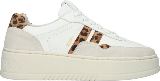 Blackstone GARNET KODA - FL720 White Leopard - Sneaker (low) - Vrouw - White - Maat: 42