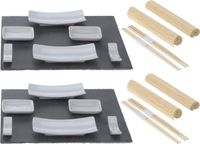 Merkloos / Sans marque Complete sushi diner set voor 6 personen - Sushi servies - Dinersets