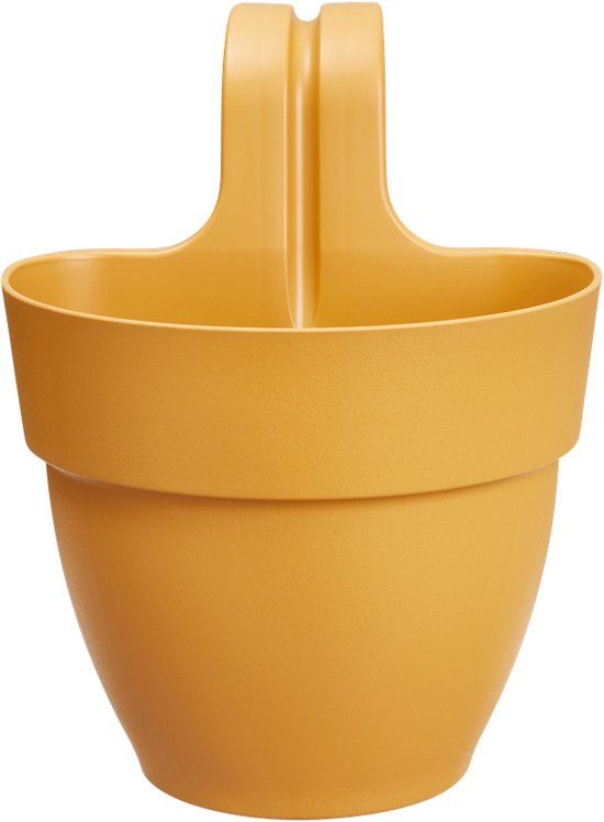 Elho Vibia Campana Easy Hanger S - Balkonbak - Ø 20.5 x H 26.5 cm - Honinggeel