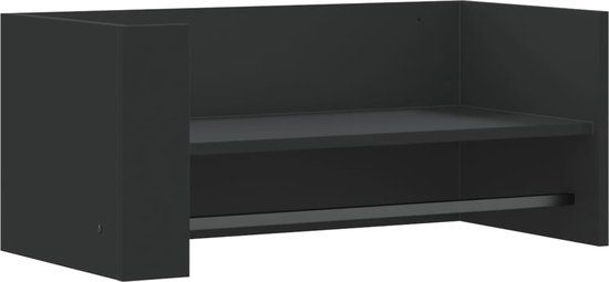 vidaXL - Wall Shelf - 70.5x35x30.5 cm - Black - Wood