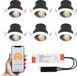 HOFTRONIC Set van 6 Medina Smart LED Mini Inbouwspots - Wit - 12V 3W 150lm - Dimbaar - Kantelbaar - Wifi & Bluetooth - 2700K - IP44