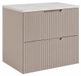 3xE living Meuble de salle de bain Suspendu sous lavabo 60 cm, 2 tiroirs, Cachemire + Plateau Marbre Bianco, 60 x 46 x 58,6 cm