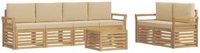 vidaXL - Acacia Hout Bartafel Wit en Beige Polyester