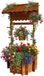 Relaxdays Waterput - tuindecoratie - 114 cm - hout - oranje