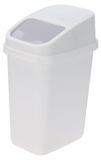 Mojawo Poubelle à couvercle rabattable, poubelle, conteneur à déchets, plastique, 17 litres